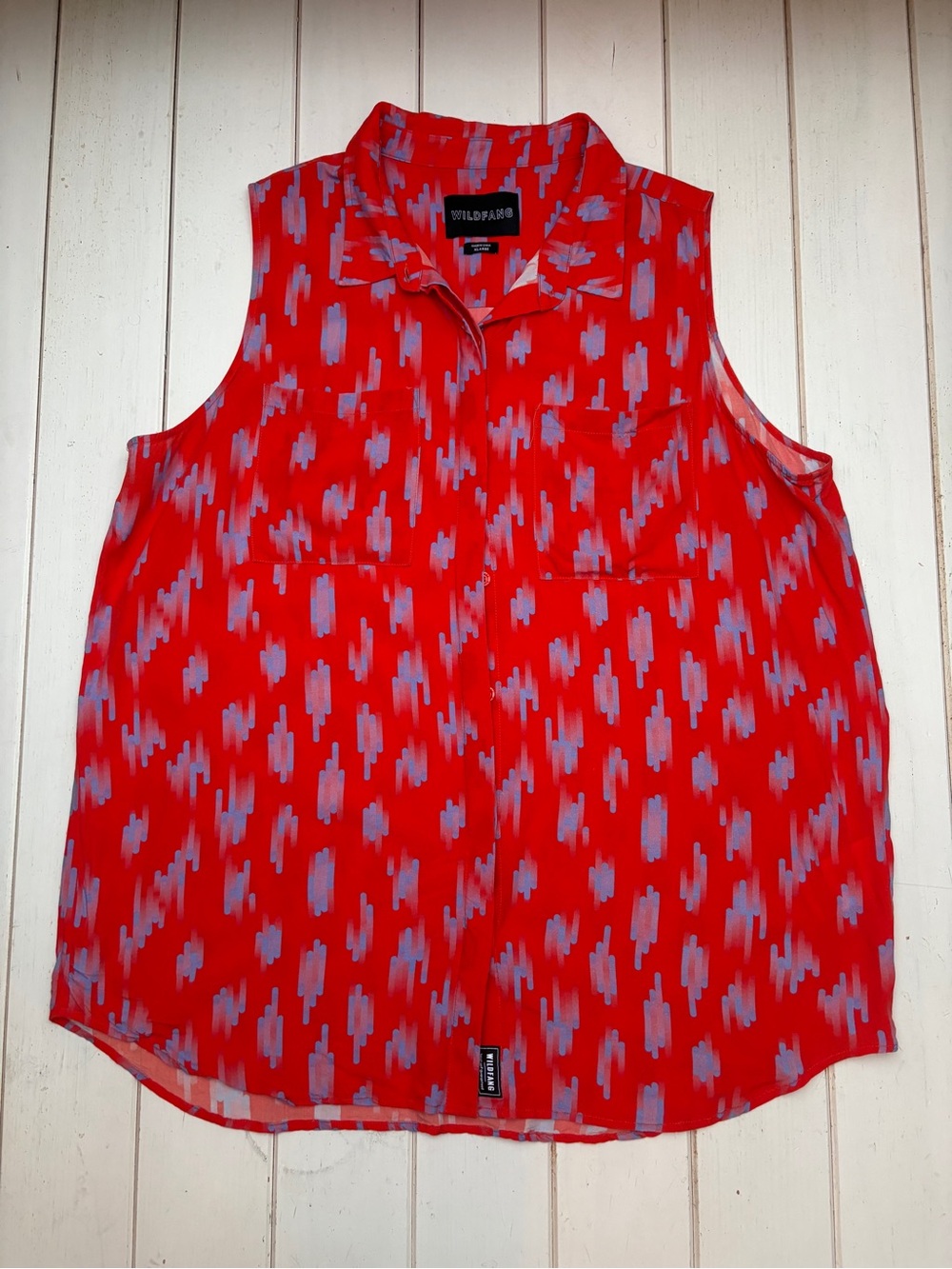 The Empower Sleeveless Button-Up Shirt - Picture 2 of 10